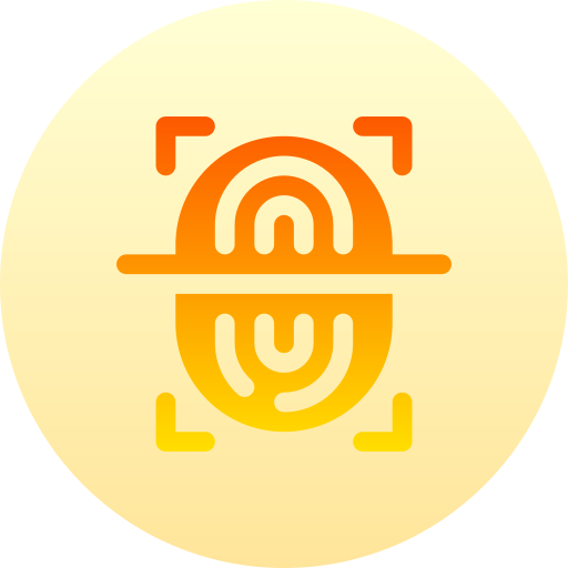 skan linii papilarnych Basic Gradient Circular ikona