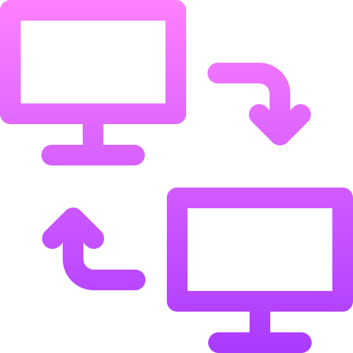 red de computadoras Basic Gradient Lineal color icono