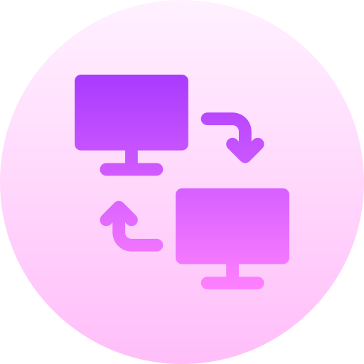 Компьютерные сети Basic Gradient Circular иконка