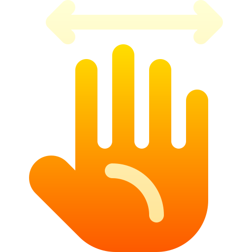 Hand recognition Basic Gradient Gradient icon