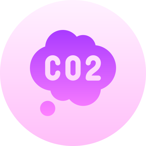 CO2 cloud Basic Gradient Circular icon