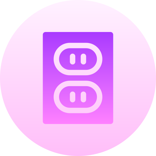 plug Basic Gradient Circular icoon