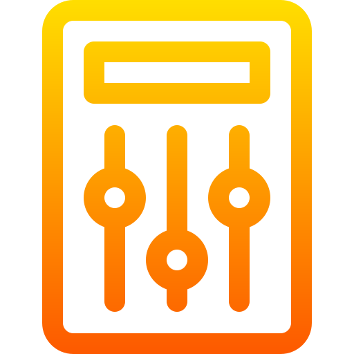 Equalizer controller Basic Gradient Lineal color icon