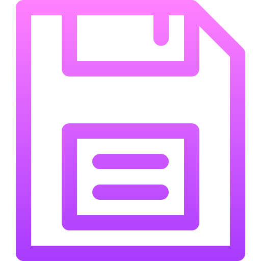 diskette Basic Gradient Lineal color icon