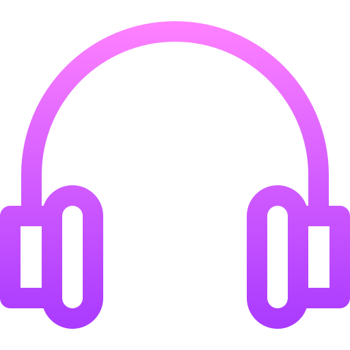 headset Basic Gradient Lineal color icon