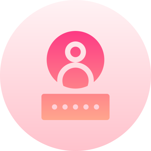 パスワード Basic Gradient Circular icon