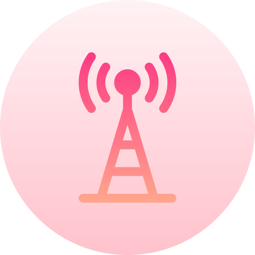 wieża radiowa Basic Gradient Circular ikona