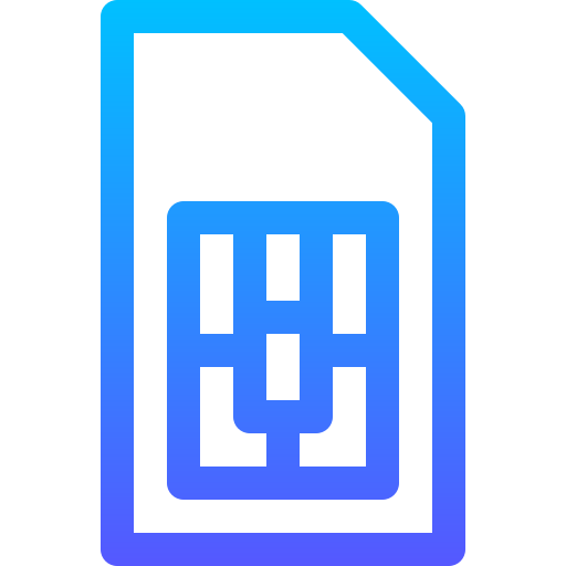 tarjeta sim Basic Gradient Lineal color icono
