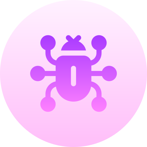 ウイルス Basic Gradient Circular icon