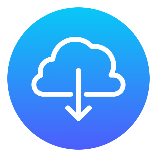 cloud-download Generic Flat Gradient icon