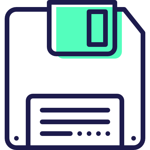 Floppy disk Dreamstale Green Shadow icon