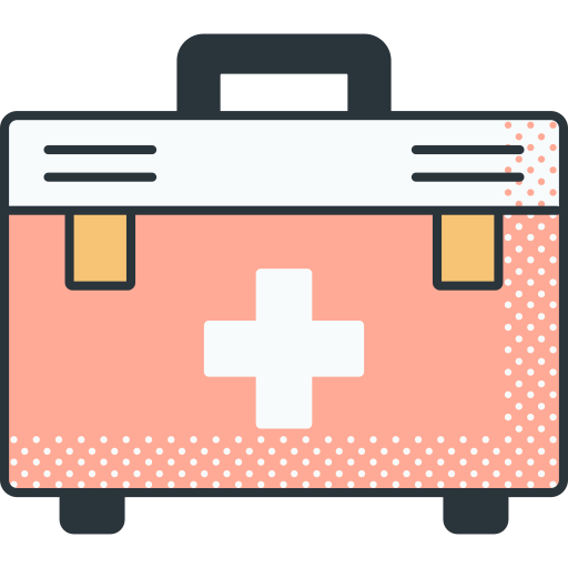 First aid kit Detailed Offset Lineal color icon