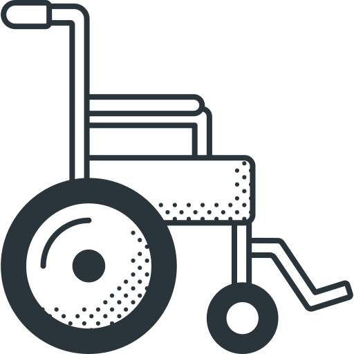 silla de ruedas Detailed Offset Lineal icono