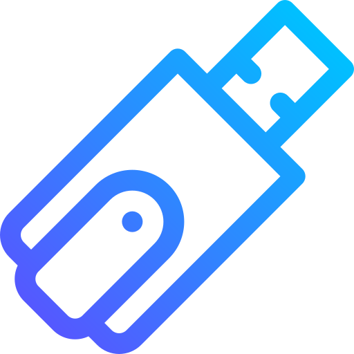 usb 드라이브 Basic Gradient Lineal color icon