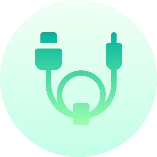 Usb plug Basic Gradient Circular icon