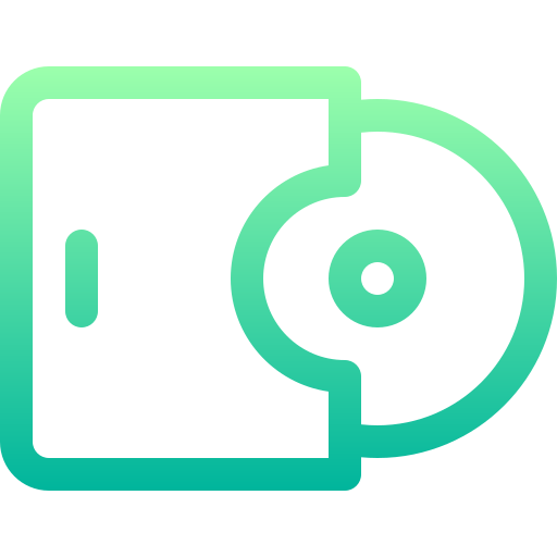 compact disc Basic Gradient Lineal color icona