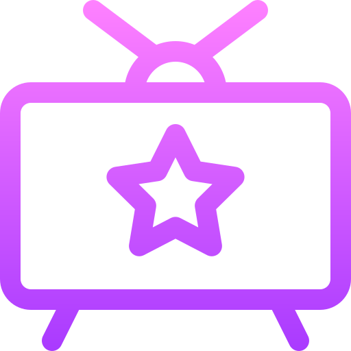 テレビ Basic Gradient Lineal color icon