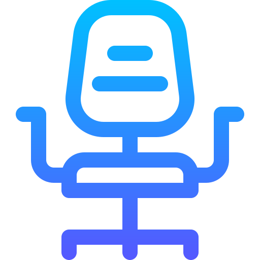 Desk chair Basic Gradient Lineal color icon