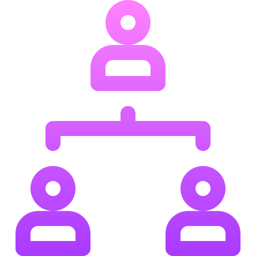 Hierarchy structure Basic Gradient Lineal color icon