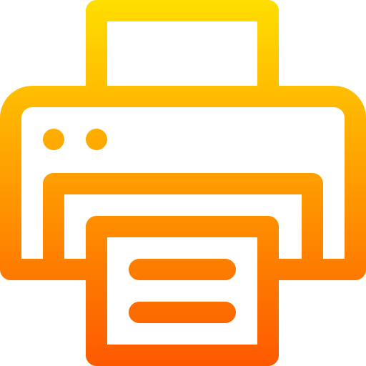 Printer Basic Gradient Lineal color icon