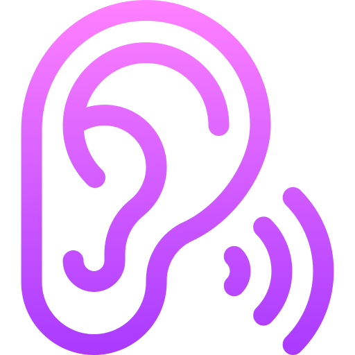 Listening Basic Gradient Lineal color icon