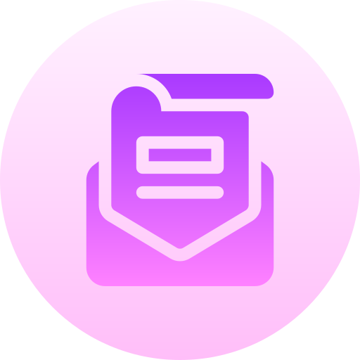 e-mail Basic Gradient Circular ikona