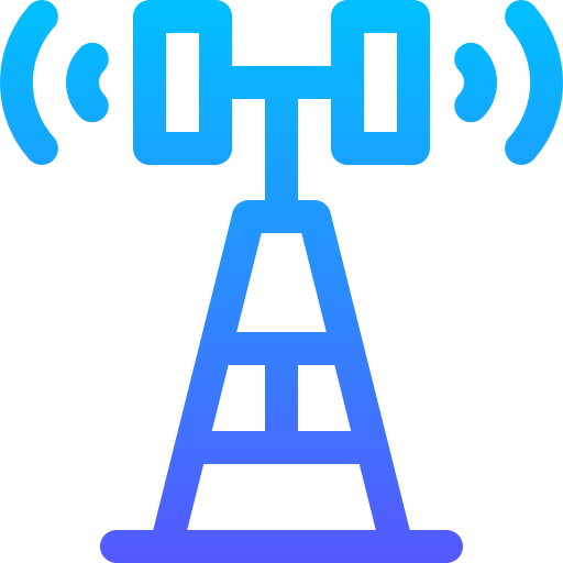 Radio antenna Basic Gradient Lineal color icon