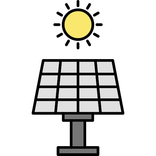 태양 에너지 Generic Thin Outline Color icon