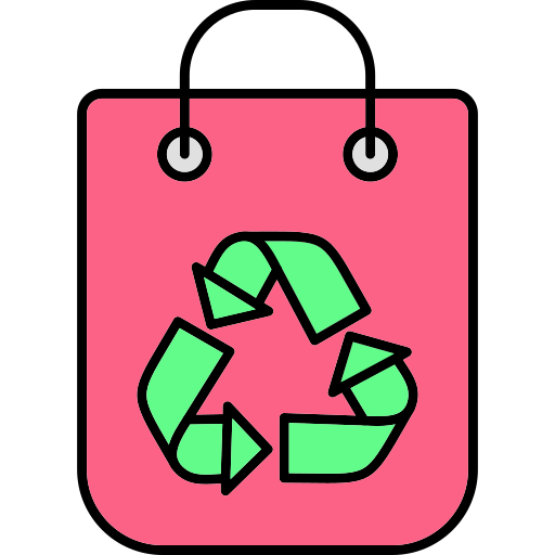 bolsa de reciclaje Generic Thin Outline Color icono