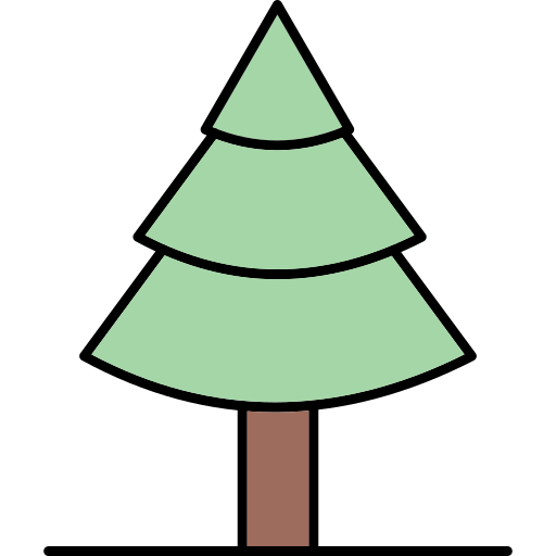 Pine tree Generic Thin Outline Color icon