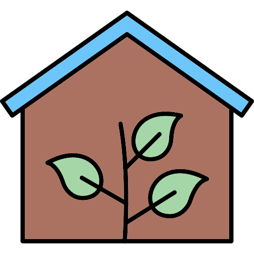 Eco home Generic Thin Outline Color icon