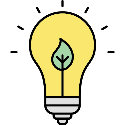 ekologiczna żarówka Generic Thin Outline Color ikona
