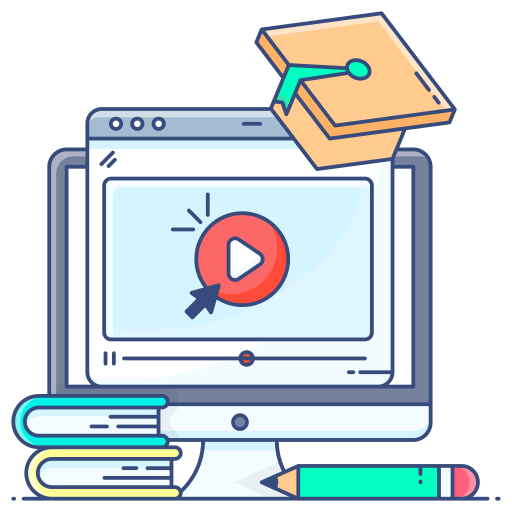 Online education Generic Thin Outline Color icon