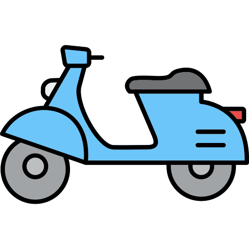 scooter electrico Generic Thin Outline Color icono