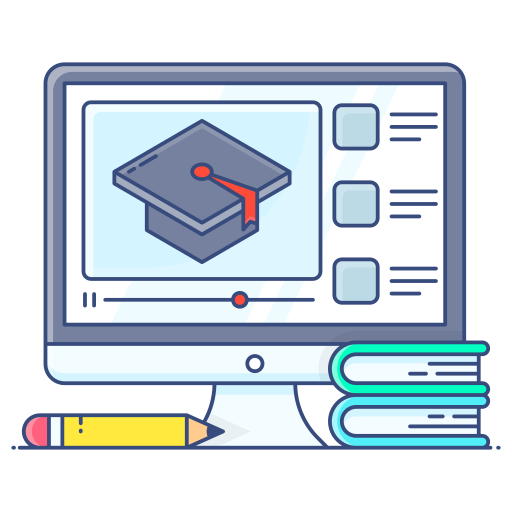 Online education Generic Thin Outline Color icon