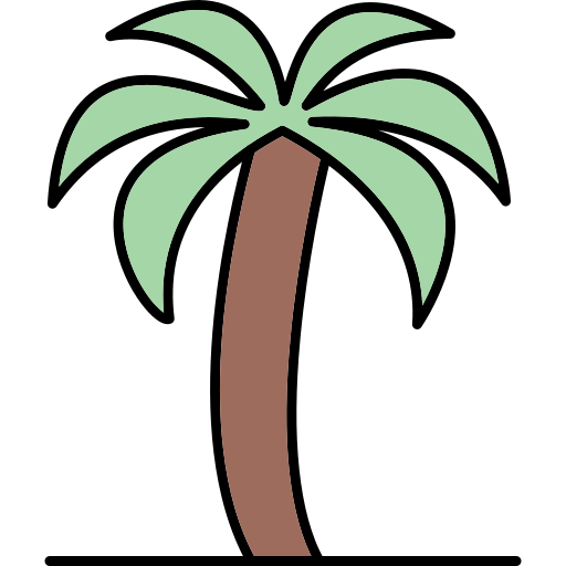 palmera Generic Thin Outline Color icono