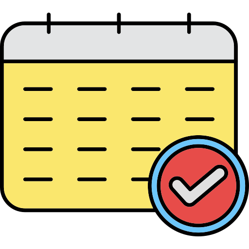 Business calendar Generic Thin Outline Color icon