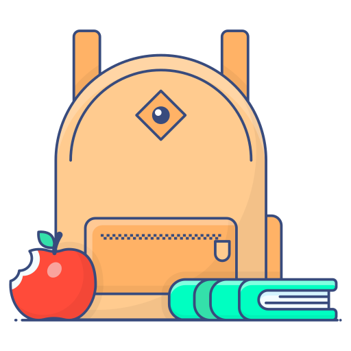 School bag Generic Thin Outline Color icon