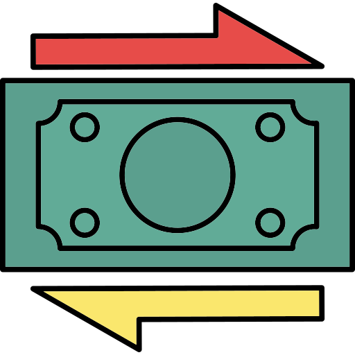 transferência de dinheiro Generic Thin Outline Color Ícone