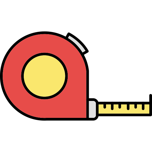 측정 테이프 Generic Thin Outline Color icon