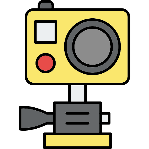 kamera akcji Generic Thin Outline Color ikona