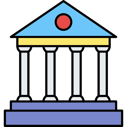법원 Generic Thin Outline Color icon