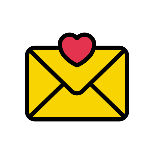 carta de amor Vector Stall Lineal Color icono