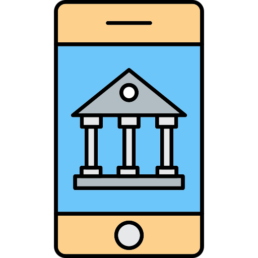Mobile banking Generic Thin Outline Color icon