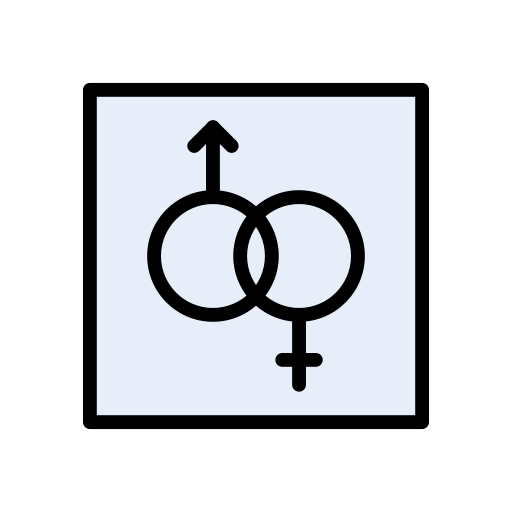 geschlecht flüssig Vector Stall Lineal Color icon