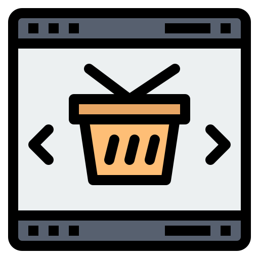 Shopping basket Flatart Icons Lineal Color icon
