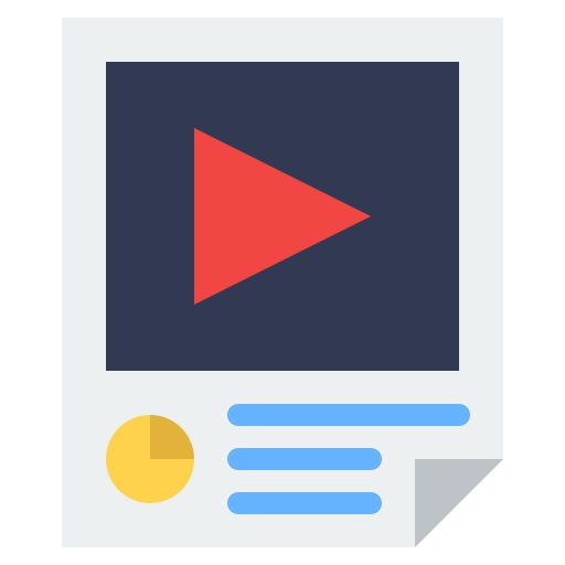 video Flatart Icons Flat icona