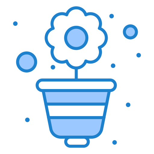 Plant pot Generic Blue icon