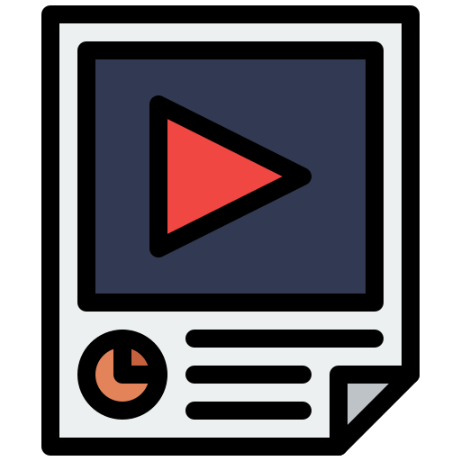 Video Flatart Icons Lineal Color icon