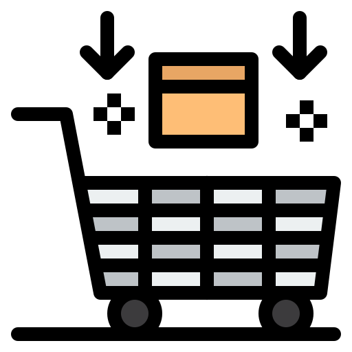 Shopping cart Flatart Icons Lineal Color icon